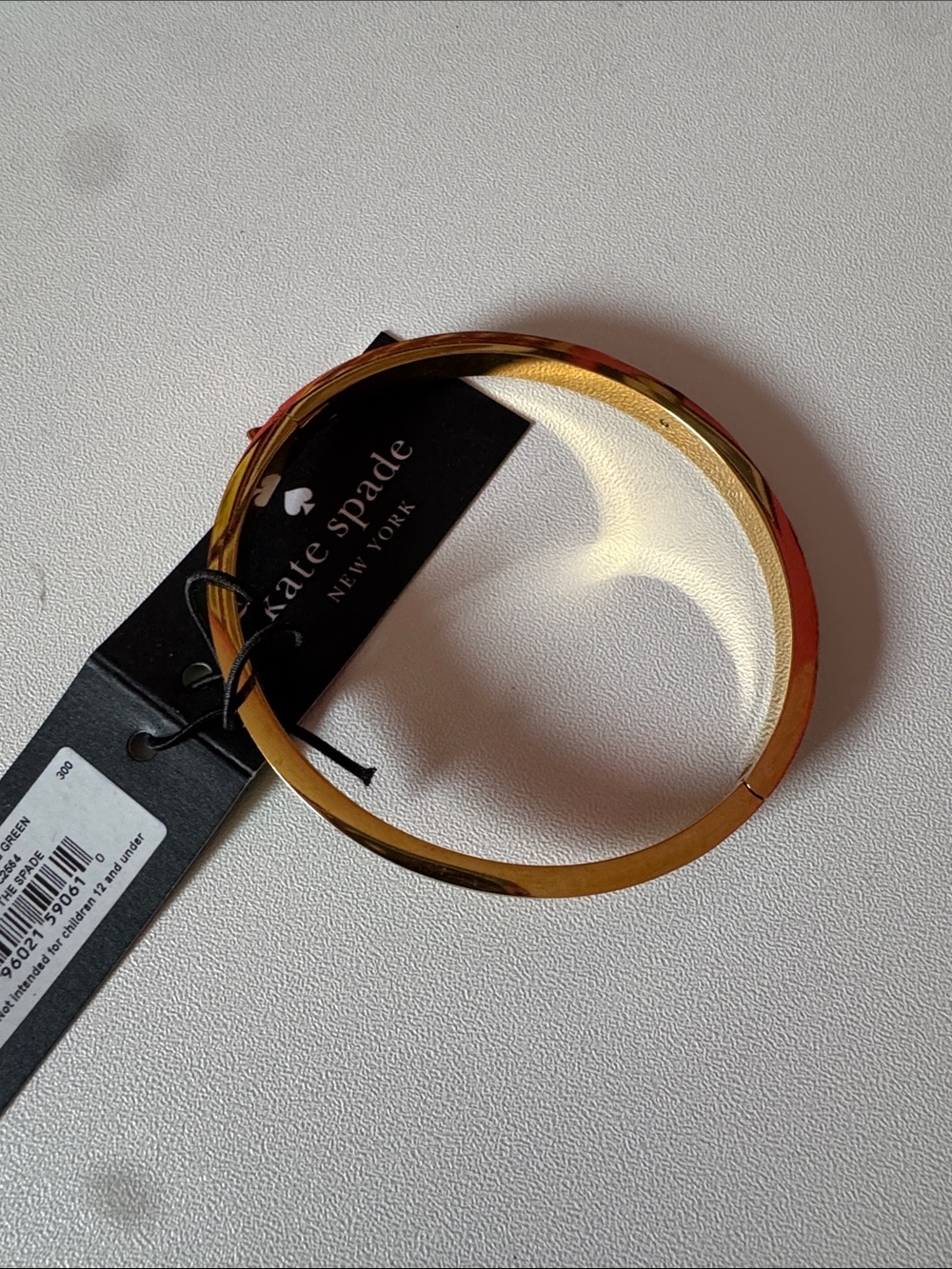 Kate Spade Spot the Spade bangle- green - Picture 3 of 6